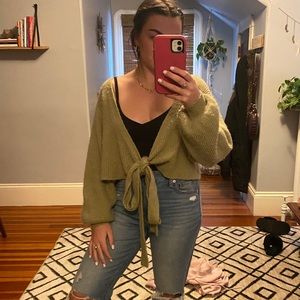 Princess Polly Sage Green Sweater